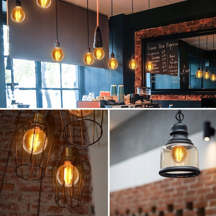 Żarówka LED G45 AMBER 4W Filament E14 2200K Aigostar BOX