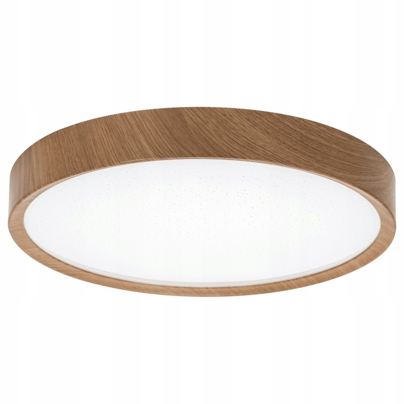 Plafon 24W 2700lm biały ciepły 3000K WOODEN RING