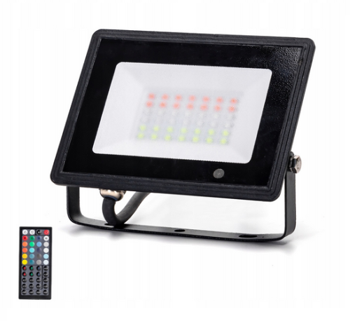 Naświetlacz Aigostar RGB 30W IP65 Reflektor LED + Pilot