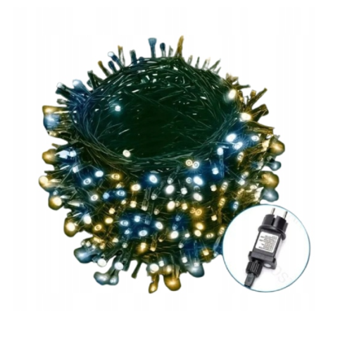 Lampki choinkowe AIGOSTAR 300LED 15m CIEPŁA-ZIMNA BARWA