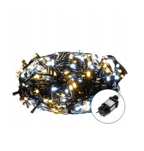 Lampki choinkowe 300LED 15m CIEPŁA-ZIMNA BARWA AIGOSTAR