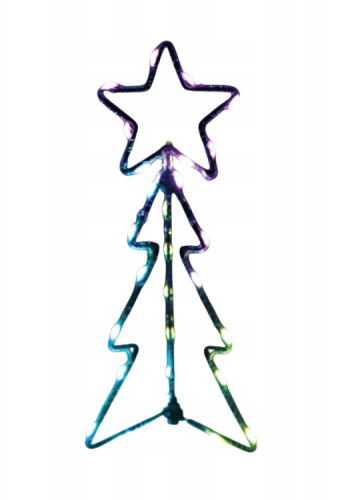 Choinka 40cm stożkowa z gwiazdą USB pilot RGB IC