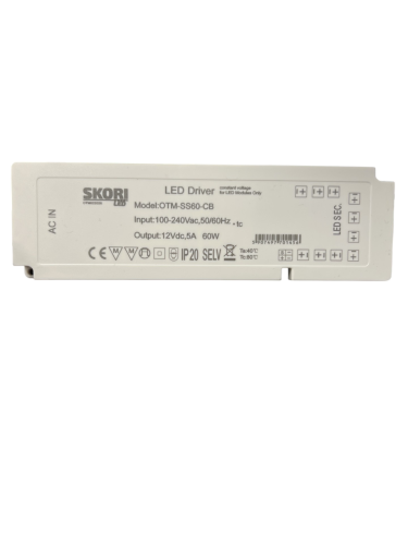 Zasilacz LED Cabinet 2.5A SS60-CB 60W 12V DC 