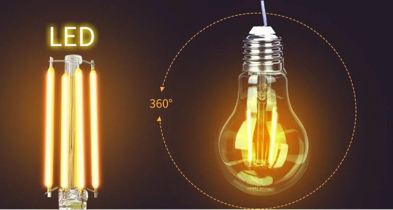 Żarówka LED G45 AMBER 6W Filament Aigostar 2200K