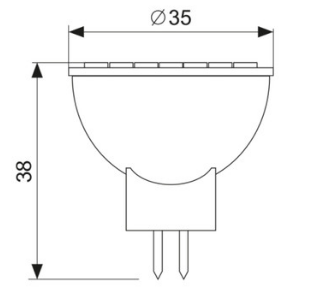 Żarówka MR11 3W zimna 300lm eyeball