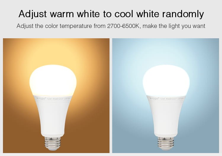 Milight 12W RGB+CCT E27 żarówka LED WiFi FUT105 