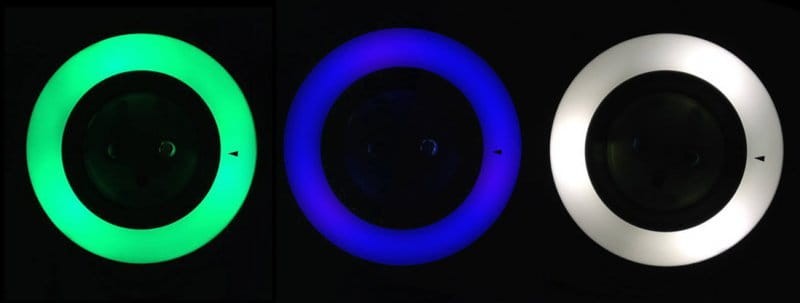 Lampka nocna z czujnikiem zmierzchu z gniazdem 230V 3 kolory MCE122