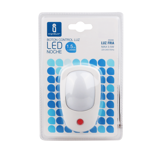 Lampka nocna LED Aigostar 230V 0,5W 1.5 lm kwadrat