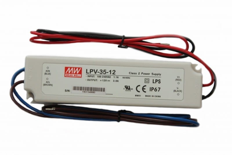 Zasilacz LED MEAN WELL wodoodporny IP67 12V 3A 35W LPV-35-12