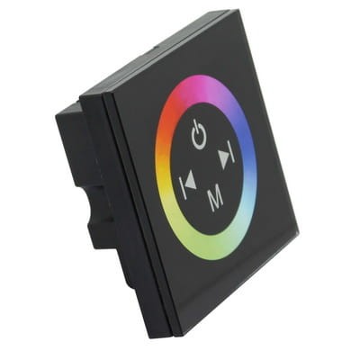 Sterownik RGB dotykowy panel naścienny 12V12A 144W Czarny TM08