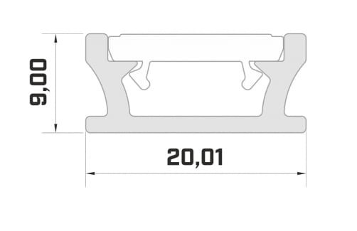 Profil aluminiowy LUMINES typ TERRA anodowany 1m