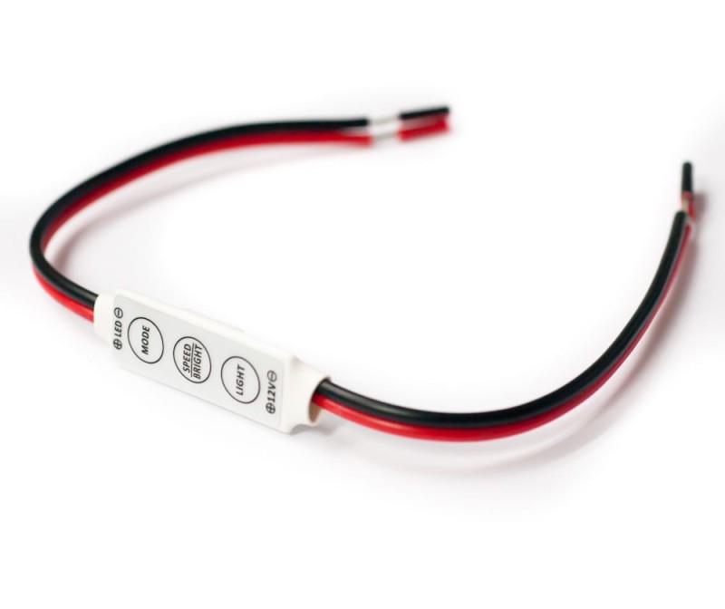 Sterownik LED mono MINI manualny 3-przyciski 12V 5A 60W