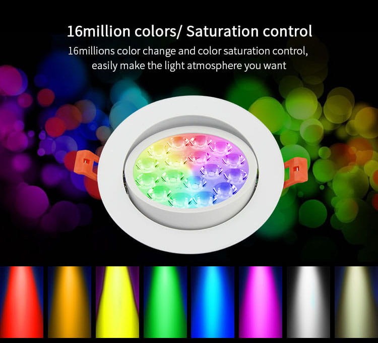 Milight Downlight 9W RGB+CCT LED panel Spotlight FUT062