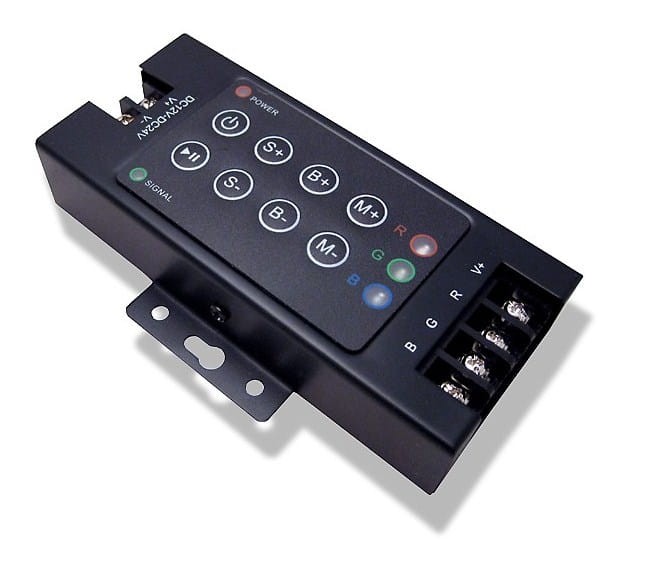 Sterownik RGB RF - radiowy - panel + pilot - 12V 30A 360W