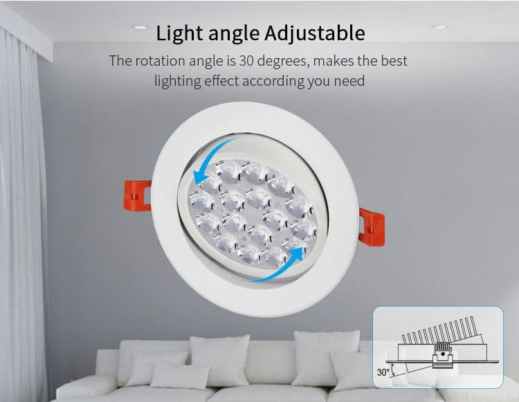 Milight Downlight 9W RGB+CCT LED panel Spotlight FUT062