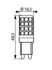 Żarówka LED G9 Kanlux 3,5W zimna 300lm ZUBI