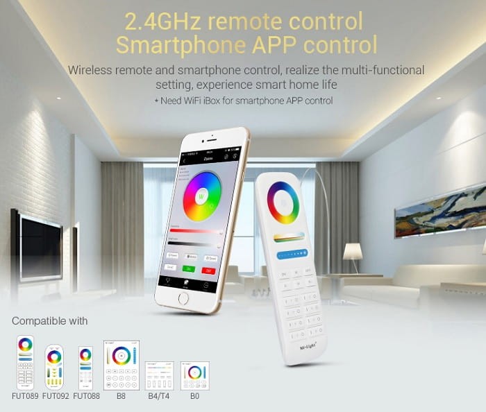 Milight Kontroler LED RGB strefowy 15A FUT043