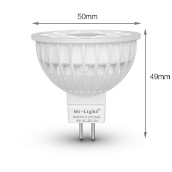 Milight 4W RGB+CCT MR16 żarówka LED WiFi Spotlight FUT104