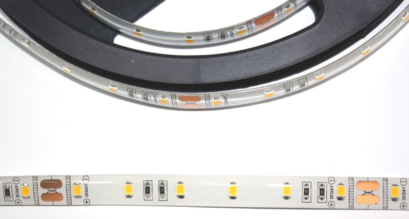 Taśma 24V 300 LED SMD2835 IP65 wodoodporna biała zimna 1m