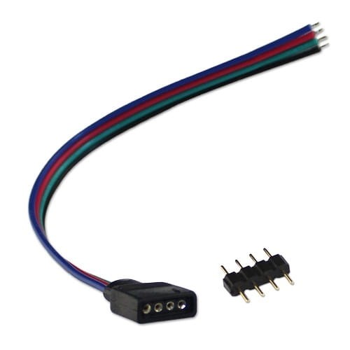 Złączka taśmy RGB kabel 4-PIN gniazdo i wtyk