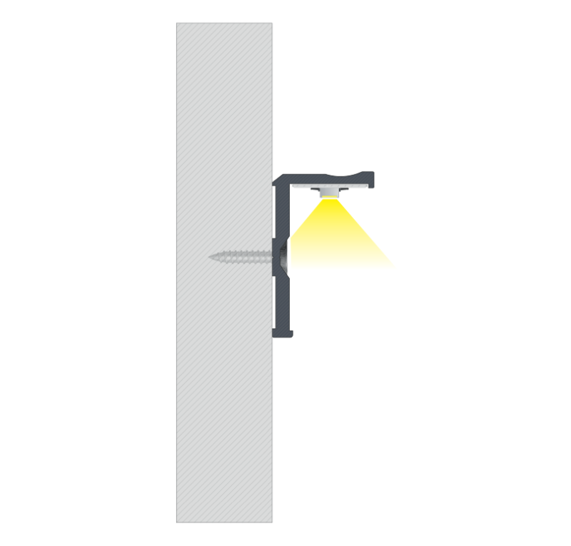 Profil aluminiowy LUMINES E anodowany L kątownik 1m