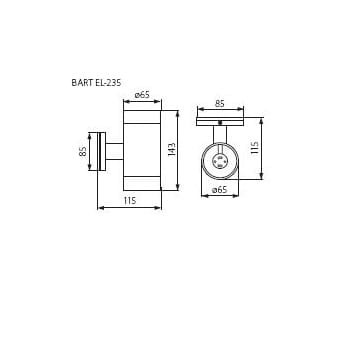 Oprawa ścienna kinkiet Kanlux BART EL-235 2xGU10