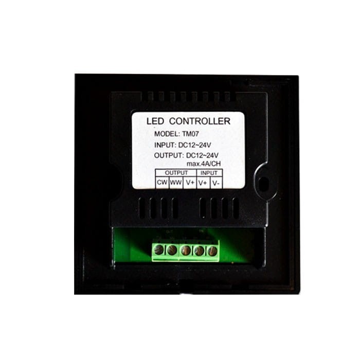 Sterownik dotykowy panel naścienny do taśm CCT - 12V 96W Czarny TM07