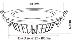 Milight Downlight 15W RGB+CCT LED FUT069 IP54