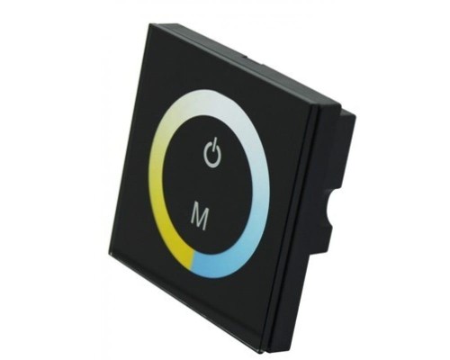 Sterownik dotykowy panel naścienny do taśm CCT - 12V 96W CZARNY TM07