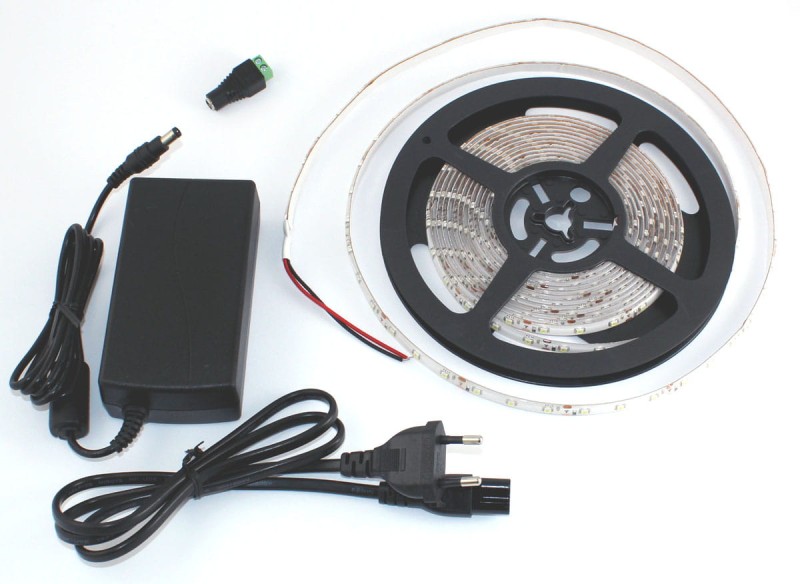 Zestaw wodoodporna taśma LED 5m 300 LED SMD3528 komplet zasilacz