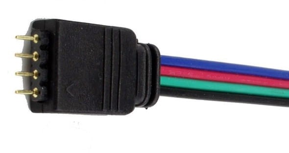 Złączka taśmy RGB 4-PIN męska WTYK i kabel 