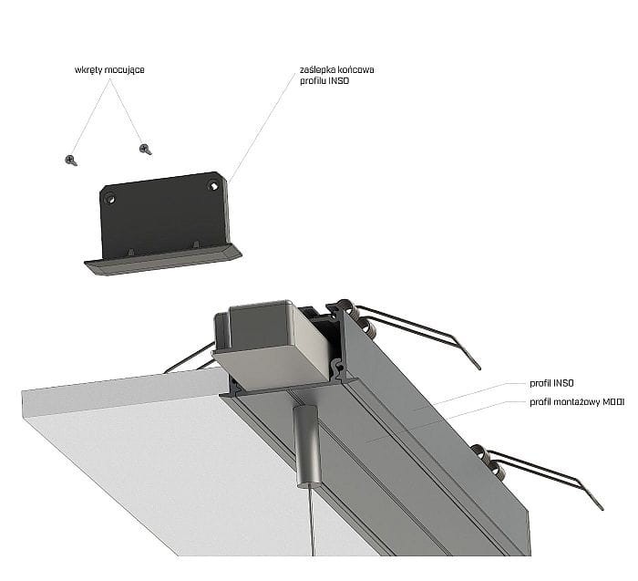 Profil aluminiowy LUMINES typ MODI lakierowany biały 1m