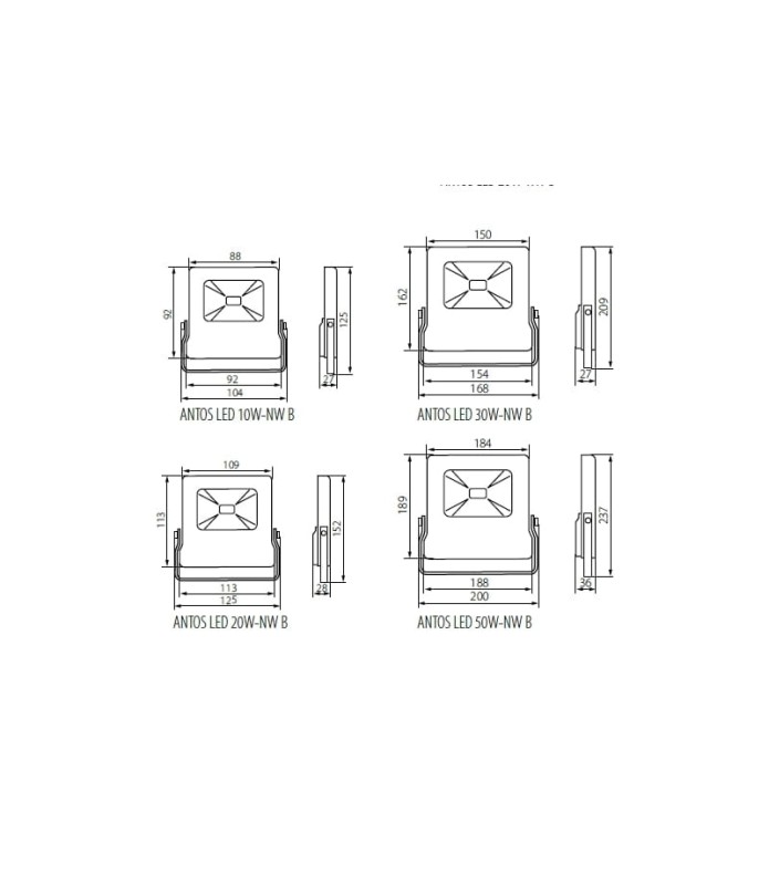 Naświetlacz LED Kanlux ANTOS 20W-NW