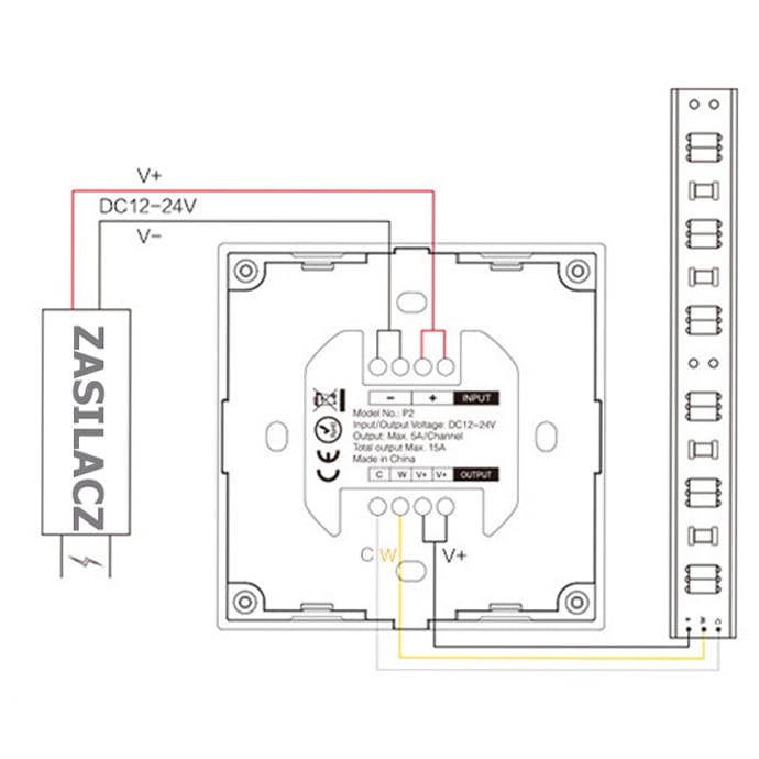 Milight Sterownik naścienny CCT 15A