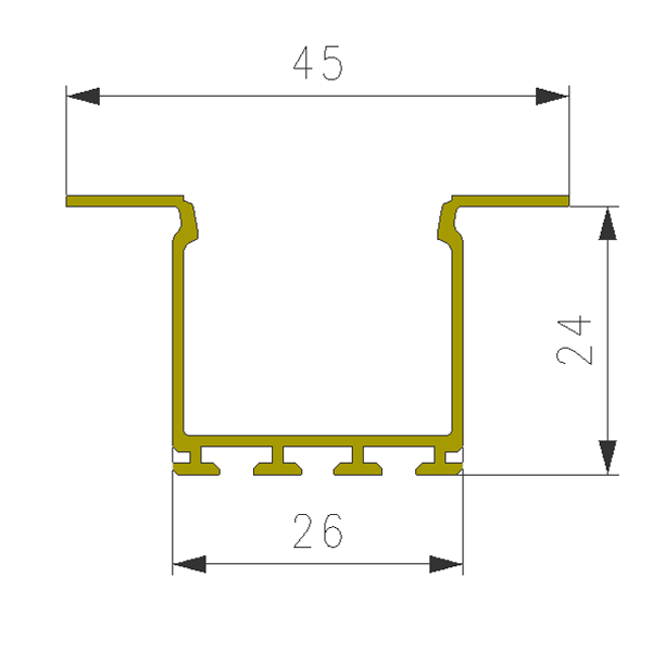 Profil aluminiowy ALU-LED P8 anodowany