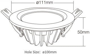 Milight Downlight 6W RGB+CCT LED IP54 FUT063