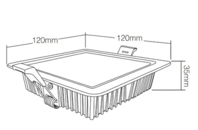 Milight Downlight 9W RGB+CCT LED FUT064 KWADRAT