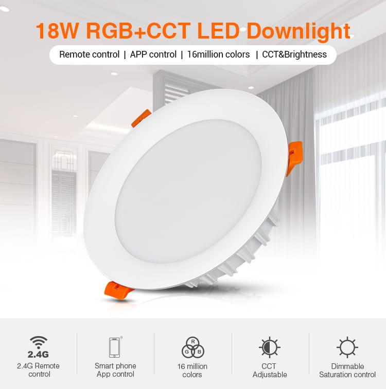 Milight Downlight 18W RGB+CCT LED FUT065