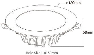 Milight Downlight 18W RGB+CCT LED FUT065