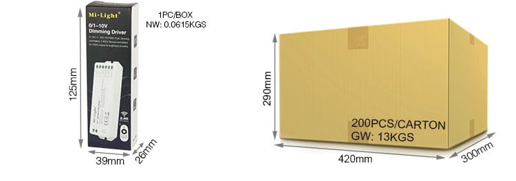 Milight LS4 sterownik LED 0/1~10V ściemniacz DIMMER