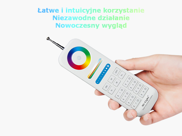 FUT086 Milight Pilot 433MHz RGB CCT 8-strefowy sterownik