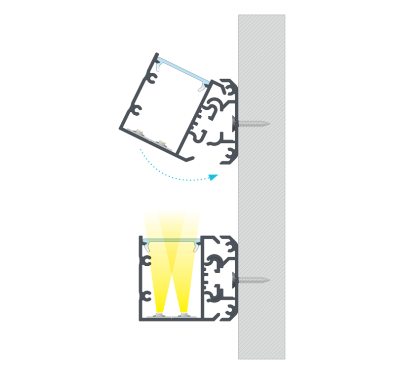 Profil aluminiowy LUMINES typ UNICO anodowany 1m