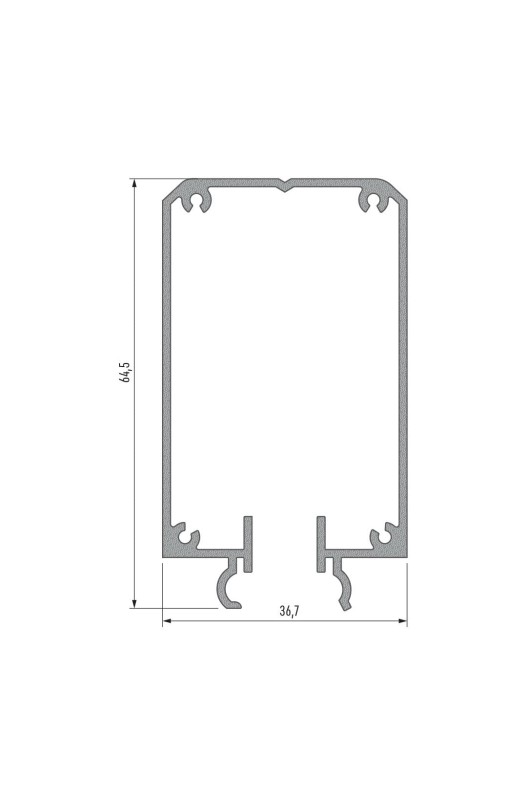 Profil montażowy pomocniczy LUMINES typ Talia M2 biały 1m