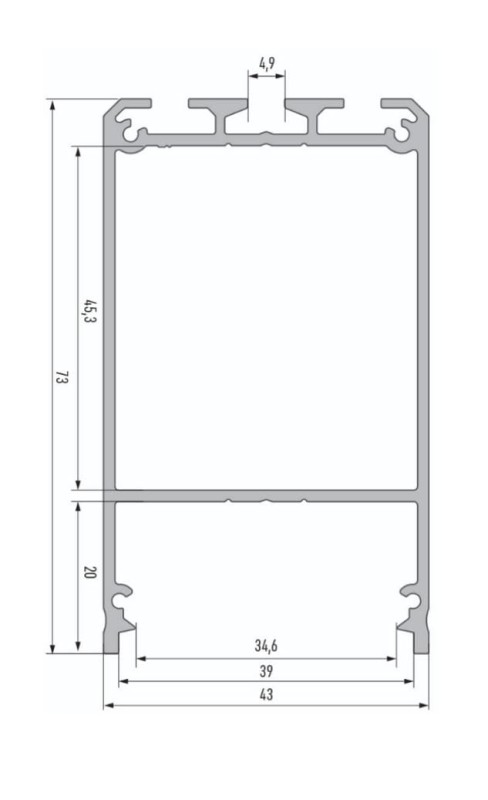 Profil aluminiowy LUMINES typ CLARO anodowany 1m