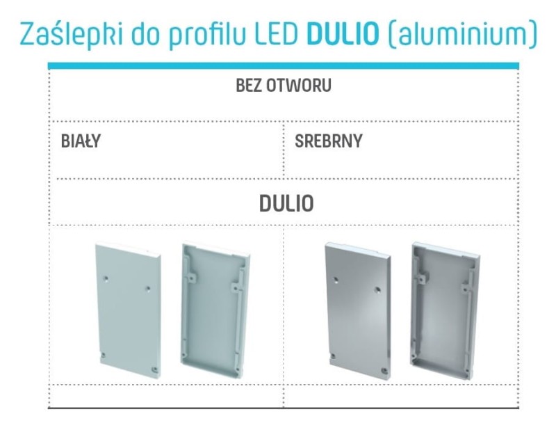 Zaślepka aluminiowa LUMINES DULIO pełna