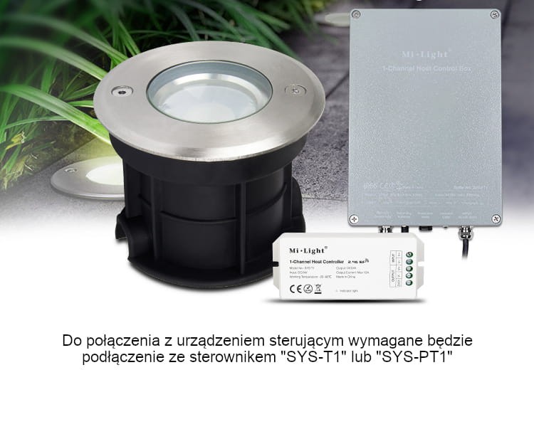 SYS-RD1 5W systemowa lampa ziemna Milight IP68 RGB+CCT