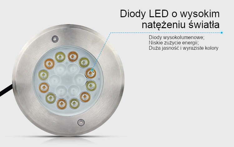 SYS-RD2 9W systemowa lampa ziemna Milight IP68 RGB+CCT