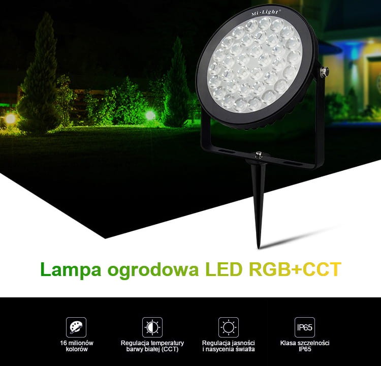 SYS-RC2 15W systemowa lampa ogrodowa Milight IP65 RGB+CCT