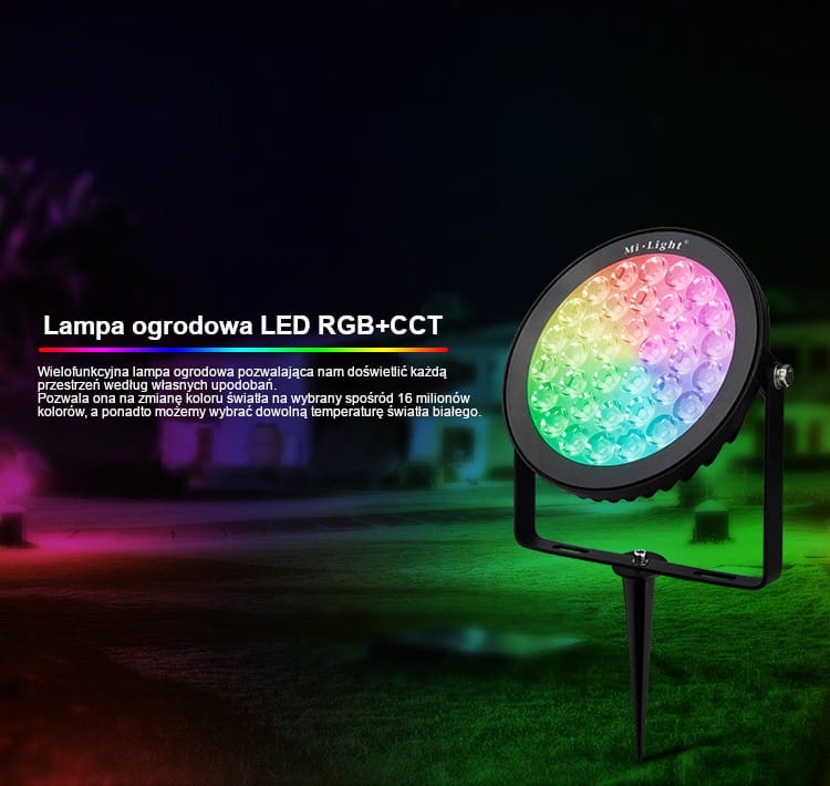 SYS-RC2 15W systemowa lampa ogrodowa Milight IP65 RGB+CCT