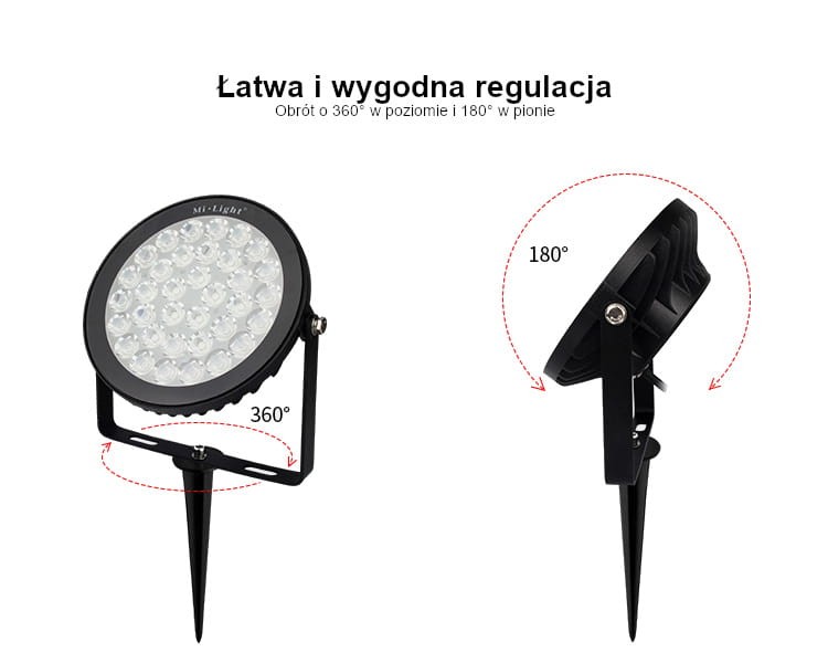 SYS-RC2 15W systemowa lampa ogrodowa Milight IP65 RGB+CCT